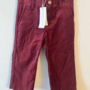 Janie and Jack Maroon Kids Trousers